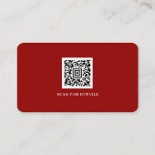 Carte de visite professionnelle avec code QR perso (Dos)