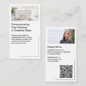 Carte de visite professionnelle avec code QR photo (Devant / Derrière)