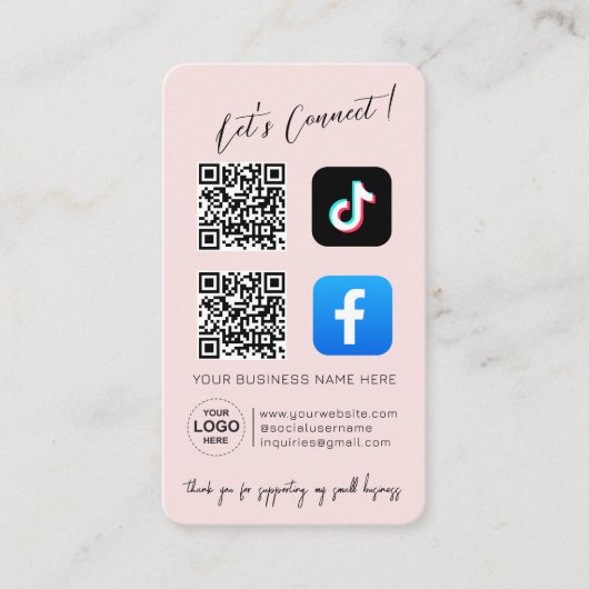 Carte de visite professionnelle avec code QR pour (Devant)