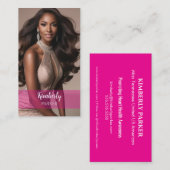 Carte de visite professionnelle avec dégradé rose  (Devant / Derrière)