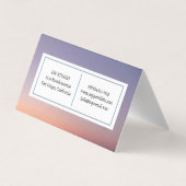 Carte de visite professionnelle avec fond photo mo (Dos)