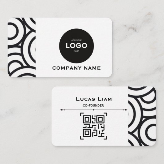 Carte de visite professionnelle avec logo d'entrep (Devant / Derrière)