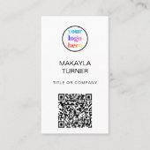 Carte de visite professionnelle avec logo et code (Devant)