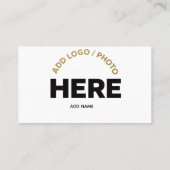 Carte de visite professionnelle avec logo et texte (Dos)