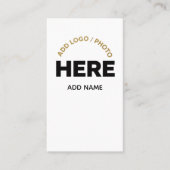 Carte de visite professionnelle avec logo et texte (Devant)