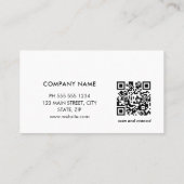 Carte de visite professionnelle avec logo QR Code  (Dos)