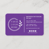 Carte de visite professionnelle avec logo violet e (Devant)