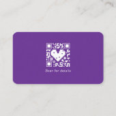 Carte de visite professionnelle avec logo violet e (Dos)