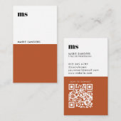 Carte de visite professionnelle avec monogramme en (Devant / Derrière)