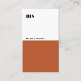 Carte de visite professionnelle avec monogramme en