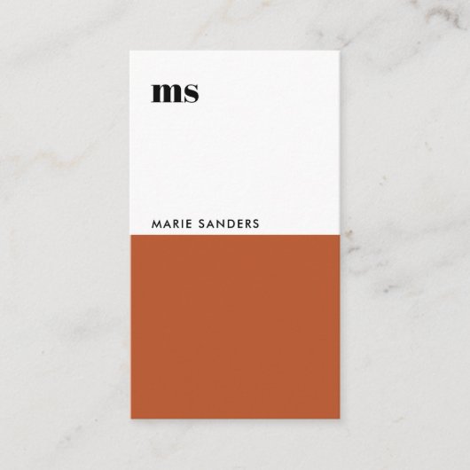 Carte de visite professionnelle avec monogramme en (Devant)