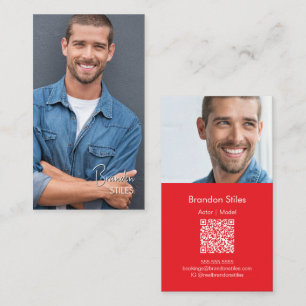 Carte de visite professionnelle avec photo Code