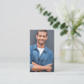 Carte de visite professionnelle avec photo | Code  (Debout devant)