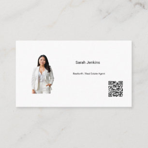 Carte de visite professionnelle avec photo et QR c