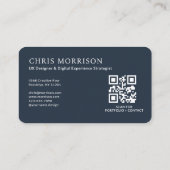 Carte de visite professionnelle avec QR Code et ph (Dos)