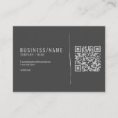Carte de visite professionnelle avec QR code gris (Devant)