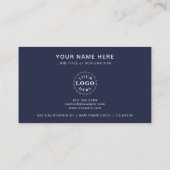 Carte de visite professionnelle avec QR Code & Log (Dos)