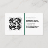 Carte de visite professionnelle avec QR Code & Log (Dos)