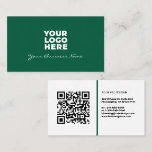 Carte de visite professionnelle avec QR Code & Log