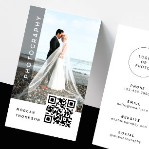 Carte de visite professionnelle avec QR code moder