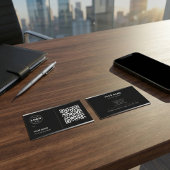 Carte de visite professionnelle avec QR Code noir 