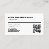 Carte de visite professionnelle avec règle (cm) (Dos)