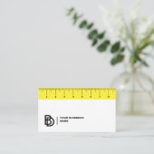 Carte de visite professionnelle avec règle (cm) (Debout devant)