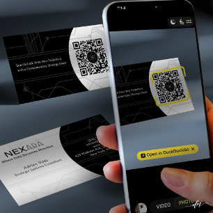 Carte de visite professionnelle avec réseau minima