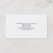 Carte de visite professionnelle blanche moderne (Dos)