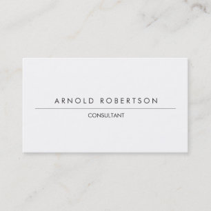 Carte de visite professionnelle blanche moderne