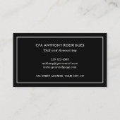 Carte de visite professionnelle blanche moderne po (Dos)