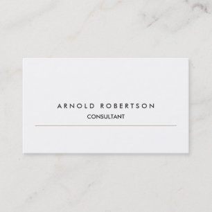 Carte de visite professionnelle blanche moderne si