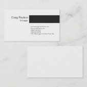 Carte de visite professionnelle blanche propre ave (Devant / Derrière)