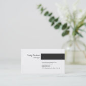 Carte de visite professionnelle blanche propre ave (Debout devant)