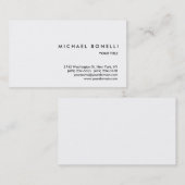 Carte de visite professionnelle blanche simple (Devant / Derrière)