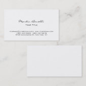 Carte de visite professionnelle blanche simple mod (Devant / Derrière)