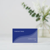 Carte de visite professionnelle bleue élégante et (Debout devant)