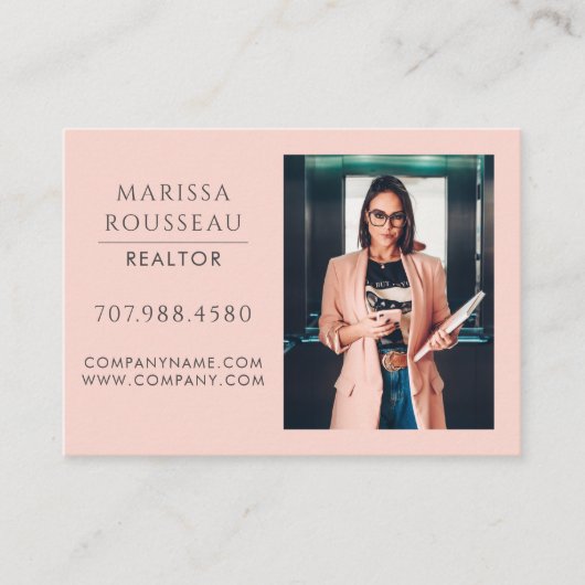 Carte de visite professionnelle Blush pour agent i (Devant)