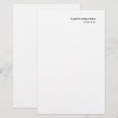 Carte de visite professionnelle chic blanche pour (Devant / Derrière)