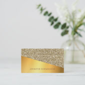 Carte De Visite Professionnelle chic de parties scintillantes (Debout devant)