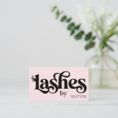 Carte de visite professionnelle chic rose blush La (Debout devant)