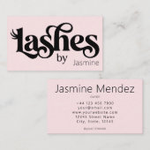 Carte de visite professionnelle chic rose blush La (Devant / Derrière)
