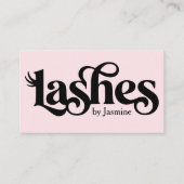 Carte de visite professionnelle chic rose blush po (Devant)