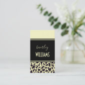 Carte de visite professionnelle Cream Leopard (Debout devant)