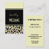 Carte de visite professionnelle Cream Leopard (Devant / Derrière)