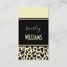 Carte de visite professionnelle Cream Leopard