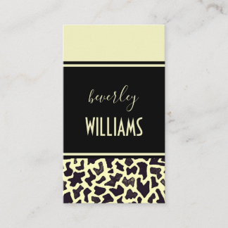 Carte de visite professionnelle Cream Leopard