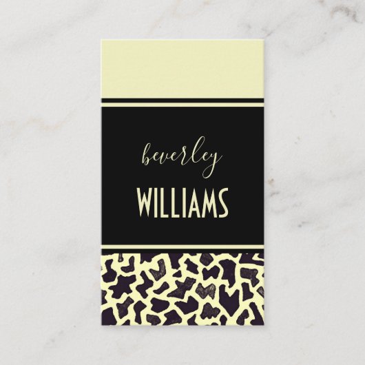 Carte de visite professionnelle Cream Leopard (Devant)