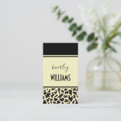 Carte de visite professionnelle Cream Leopard (Debout devant)