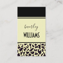 Carte de visite professionnelle Cream Leopard